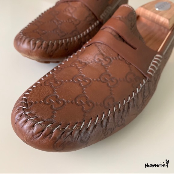 🚫SOLD•E🅱️🅰️Y🚫 Gucci Guccissima Leather Driver Loafers - Picture 3 of 12